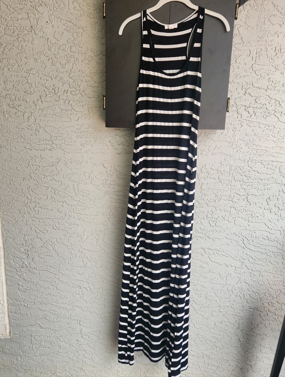 Women's Exist Black and White Striped Tank Maxi Dress Size Medium Lightweight